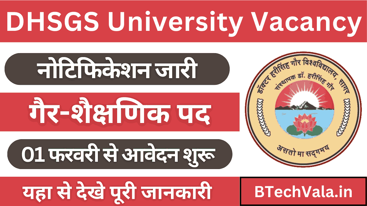 DHSGS University Vacancy 2025