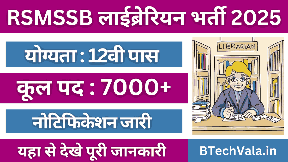 RSMSSB Librarian New Vacancy 2025
